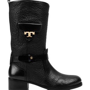 Tory Burch Leona Black Leather Boots